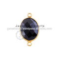 Vermeil Gold Gemstone Bezel Conectores al por mayor